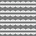 Tribal geometric ornament design with seamless stripe pattern. Aztec and Navajo ethnic style. Royalty Free Stock Photo