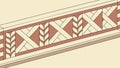 Tribal Geometric Pattern Border Illustration, vector design Generative AI Royalty Free Stock Photo