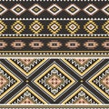 Tribal striped geometric seamless pattern