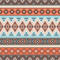 Tribal striped geometric seamless pattern