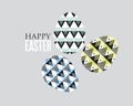 Tribal geometry concept easter egg decoration.