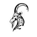 Tribal goat head Royalty Free Stock Photo