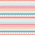 Tribal hand drawn line geometric mexican ethnic seamless pattern.