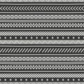 Tribal hand drawn line geometric mexican ethnic seamless pattern.