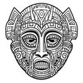 Tribal hawaii totem african traditional wooden mask. hawaii mask exotic, african face wooden sculpture