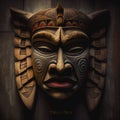 Tribal highly detailed mask and headdress