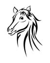 Stencil Tribal horse Head Logo