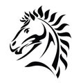 Tribal horse head tattoo Royalty Free Stock Photo