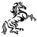 Tribal horse tattoo Royalty Free Stock Photo