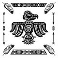 Tribal indian eagle tattoo