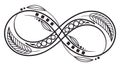 Tribal Infinity Symbol Abstract Vector Illustration, vector design Generative AI Royalty Free Stock Photo