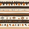 A tribal-inspired line pattern, with geometric shapes and rhythmic horizontal lines in soft earth