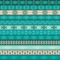 Tribal knitted seamless pattern, indian or african ethnic patchwork style