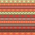 Tribal knitted seamless pattern, indian or african ethnic patchwork style Royalty Free Stock Photo