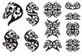 Tribal laconic horse head symbols