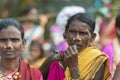 Tribal Lady Portrait during Dussera Procession near Jagdalpur,Chattisgarh,India Royalty Free Stock Photo