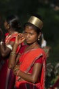 Tribal Lady Portrait during Dussera Procession near Jagdalpur,Chattisgarh,India