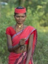 Tribal Lady Portrait during Dussera Procession near Jagdalpur,Chattisgarh,India