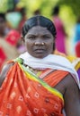 Tribal Lady Portrait facing camera closeup shot