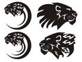 Tribal lion symbols, vector