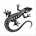 Tribal Lizard Tattoo Vector Illustration Royalty Free Stock Photo