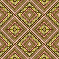 Tribal motifs seamless colorful rhombus pattern