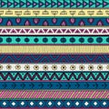 Tribal multicolor seamless pattern, indian or african ethnic patchwork style