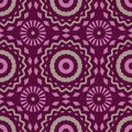 Tribal, native looking circular seamless pattern