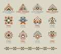 Tribal native pattern set Royalty Free Stock Photo