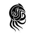 Tribal Octopus - Sea Monster SVG Digital Download - tribal, tattoo Cricut, Cameo, Silhouette - Vector, Clipart, decals