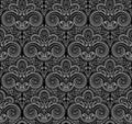 Tribal ornament seamless pattern outline Royalty Free Stock Photo