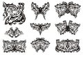 Tribal ornate butterfly wings Royalty Free Stock Photo