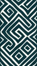 tribal pattern abstract background blue white maze AI generated Royalty Free Stock Photo