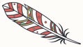 Tribal Pattern Feather Icon Vector Illustration, Cultural Art, vector design Generative AI Royalty Free Stock Photo