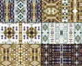 Tribal pattern. Mexico or african aztec traditional maya symbols triangle textures recent vector seamless templates for textile