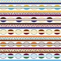 Tribal pattern with motifs of African tribes of central Kenya.