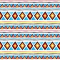 Tribal pattern. Seamless geometric background - tribal ornament. Watercolor