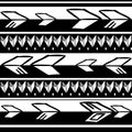 Tribal pattern texture with hand drawn african, aztec, maya creative drawing vector illustration. Black and white stripes patterns Royalty Free Stock Photo