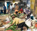 Tribal people at the market Royalty Free Stock Photo