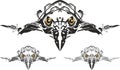 Tribal raven symbols - three options on white background for your design