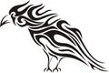 Tribal raven tattoo Royalty Free Stock Photo