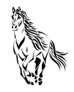 Tribal running horse Royalty Free Stock Photo