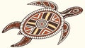 Tribal Sea Turtle with Circular Geometric Patterns, vector design Generative AI Royalty Free Stock Photo