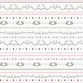 Tribal seamlees pattern in thin lines.