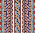 Tribal seamless ornament. Colorful abstract vector background.