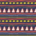 Tribal seamless pattern in african style on black background. Ethnic pattern on the carpet. Aztec geometric vector background. Royalty Free Stock Photo