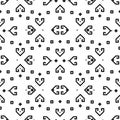 Tribal seamless pattern Aztec black and white background texture for fabric print. Geometric shapes designs. Royalty Free Stock Photo