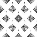 Tribal seamless pattern Aztec black and white background texture for fabric print. Geometric shapes designs. Royalty Free Stock Photo