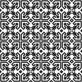 Tribal seamless pattern Aztec black and white background texture for fabric print. Geometric shapes designs. Royalty Free Stock Photo