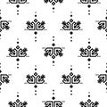 Tribal seamless pattern Aztec black and white background texture for fabric print. Geometric shapes designs. Royalty Free Stock Photo